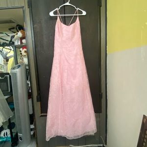 Dollar brand RETRO lace up back prom dress pink color size M